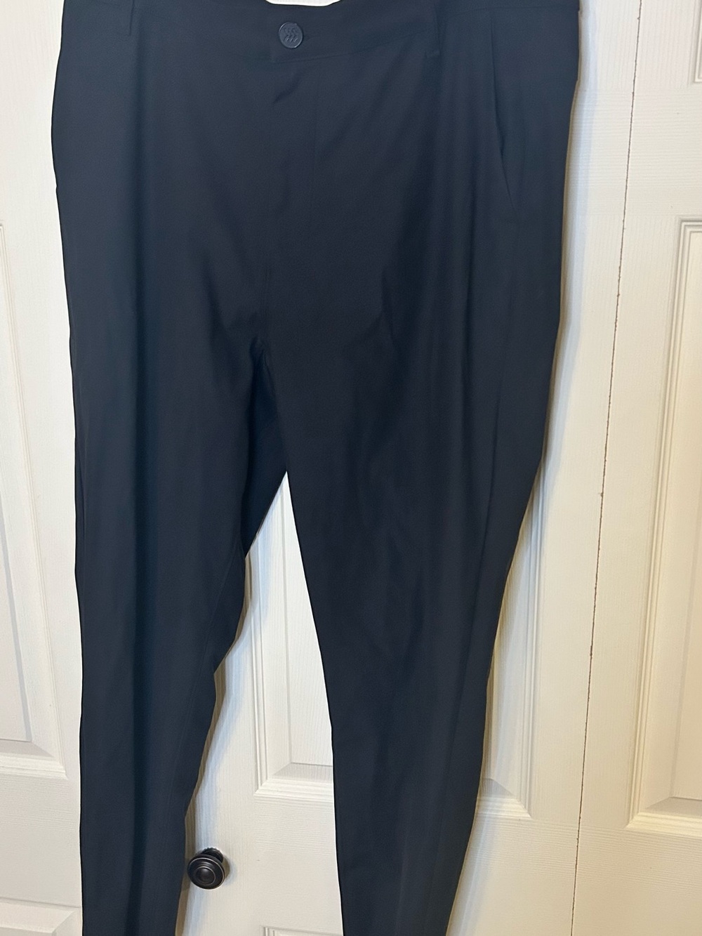 all in motion Men's Black golf pants with small hole and marking